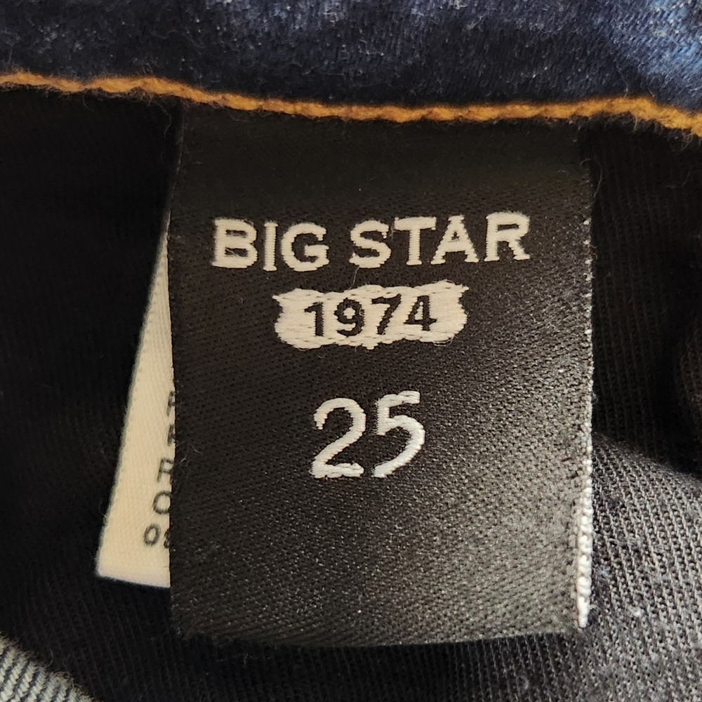 Big Star 1974 "Andrea Skinny" Mid-rise Indigo Blue Jean Y2K | Women's Size 25 - Picture 9 of 11